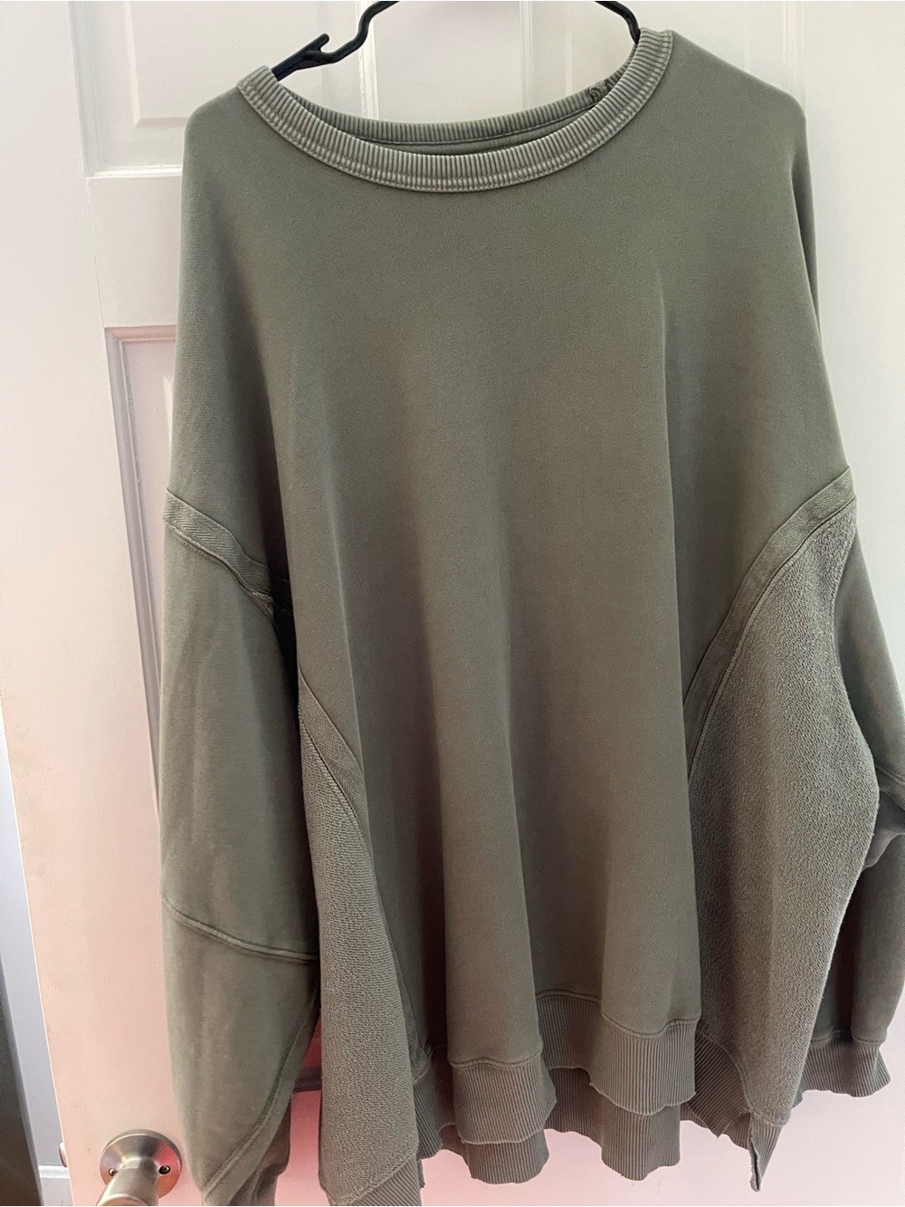 Aerie Olive Green Oversized Crewneck Sweatshirt